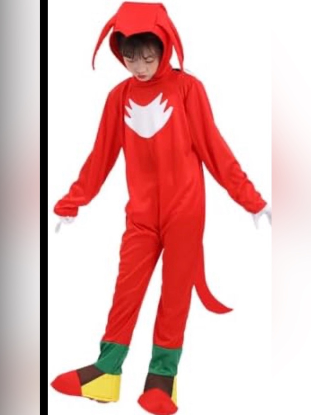 NWT Knuckles Sonic Hedgehog Halloween Costume Cosplay Hat & Gloves